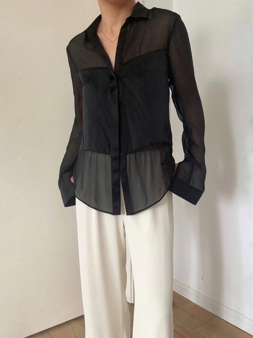 LCM｜Midnight Muse silk shirt [ 真丝拼接衬衫 ] 【定制尺码加收10%定制费】 商品图2