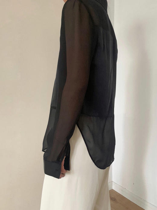 LCM｜Midnight Muse silk shirt [ 真丝拼接衬衫 ] 【定制尺码加收10%定制费】 商品图1