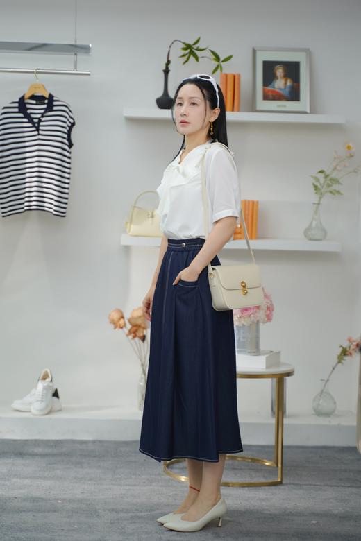 臣禾丹宁风半身裙JZ242030375 商品图9