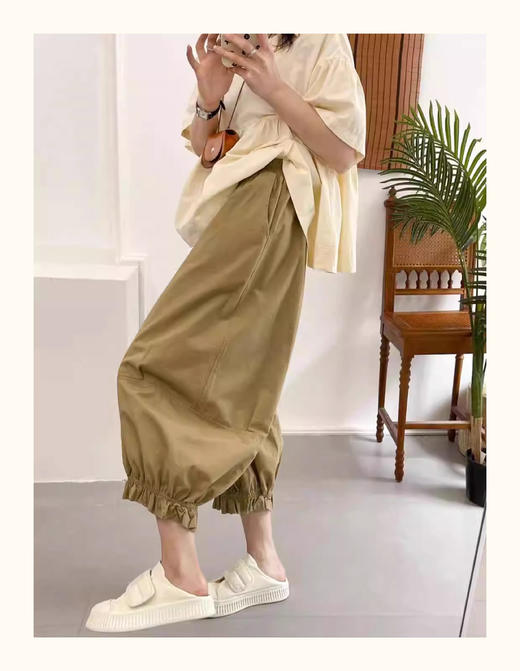 裁缝学苑AS268木耳边宽松遮肉花苞裤纸样女装新款哈伦裤七分裤样板 商品图5