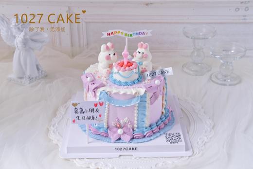1027CAKE | 立体奶油霜 复古花边兔兔（提前2天预订） 商品图0