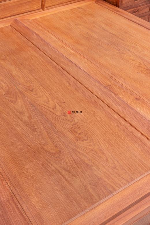 红桥红  家具严选  缅甸花梨（大果紫檀）【180四抽屉如意带屉大脚床】 商品图4