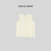 COCO ZONE 通勤风气质无袖上衣半开纽扣设计马夹 23C18786 商品缩略图0