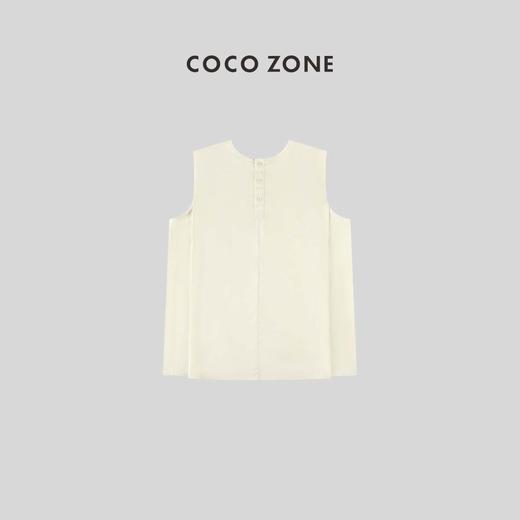 COCO ZONE 通勤风气质无袖上衣半开纽扣设计马夹 23C18786 商品图0