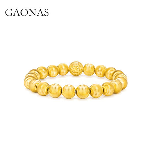 GAONAS 铜合金手链 万华镜 时尚新潮古法手工金色球手链10577SGO 商品图2