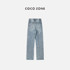 COCO ZONE100%棉复古牛仔裤洗水显瘦气质直筒裤23C19231 商品缩略图1