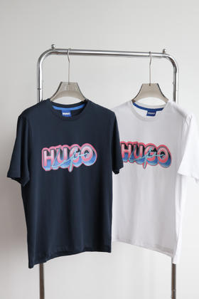 H.B 霓虹字母印花 圆领短袖T恤 TX312