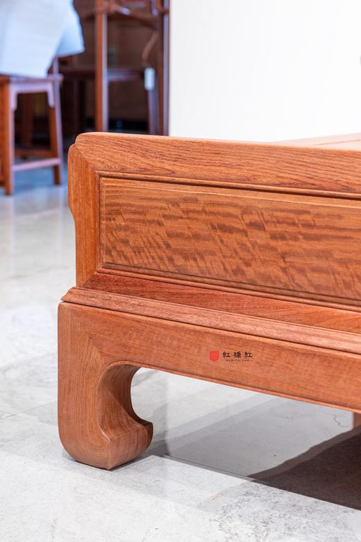 红桥红  家具严选  缅甸花梨（大果紫檀）【180四抽屉如意带屉大脚床】 商品图5