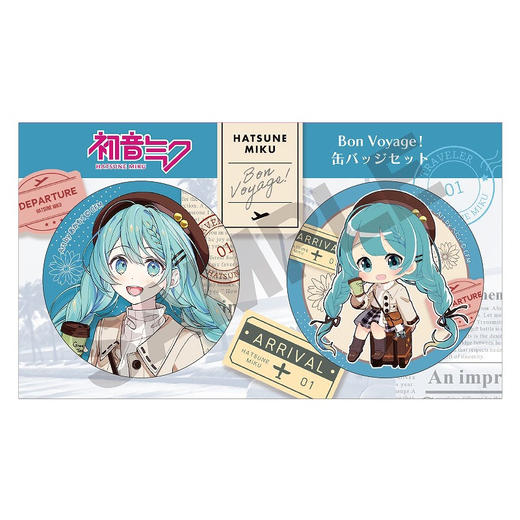 CRUX 初音未来Miku 行李箱旅行ver 立牌 徽章套装  周边谷子 商品图3