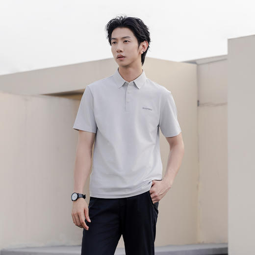 【新品上新】HX 夏季翻领短袖T恤Y102420047101/02POLO杉 商品图2