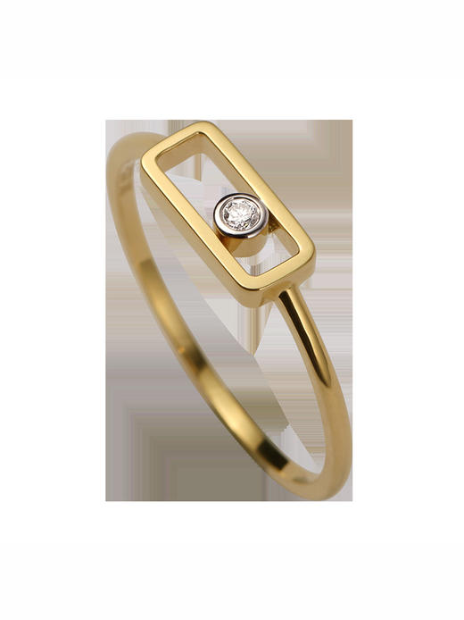 LUCINE 星芒18K黄金钻石戒指男女情侣款轻奢简约时尚原创设计 商品图4