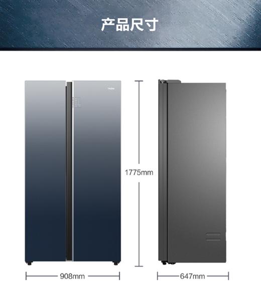 海尔516升 风冷变频 对开门冰箱 节能省电 风冷无霜 健康抑菌 BCD-516WLHSSEDSH 商品图4