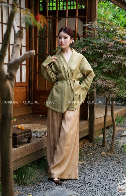 【门店同款】ENJOY夏季云敛-枇杷晚风挽纱衬衫 157944510 商品图0