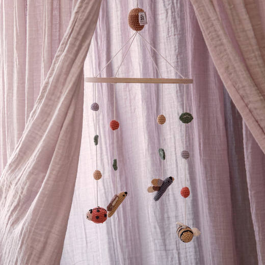 Sebra 床铃 婴儿床摇篮装饰色彩启蒙柔软毛毡可爱森系 18cm*18cm*47cm 商品图4