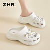 ZHR则则软底增高两穿洞洞鞋女2024新款厚底防滑包头休闲凉鞋女鞋 商品缩略图7