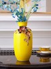 【彼达思】罗比罗丹富贵平安花瓶珐琅彩工艺黄色花瓶创意玄关摆件《富贵平安》家居饰品 商品缩略图1