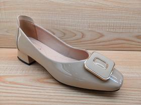 豪行真皮舒适休闲女鞋22326752时尚漆皮浅口单鞋