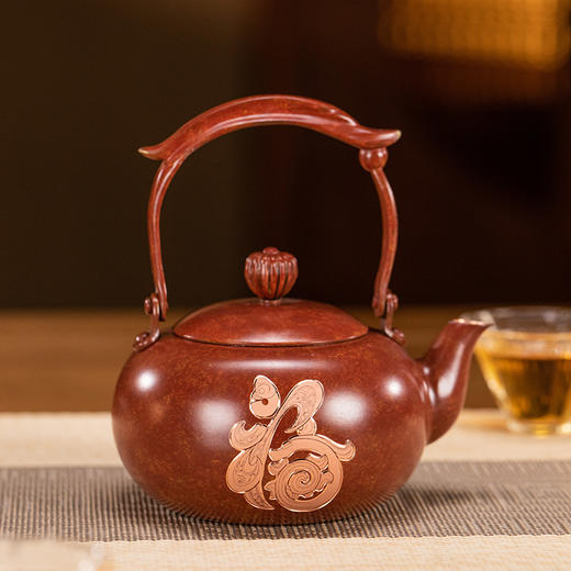 朱炳仁丨三星堆/良渚/红山/殷墟 铜壶 十福全美铜壶 370ml 商品图2