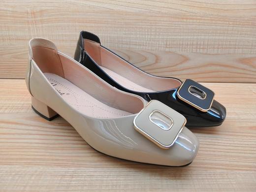 豪行真皮舒适休闲女鞋22326752时尚漆皮浅口单鞋 商品图1