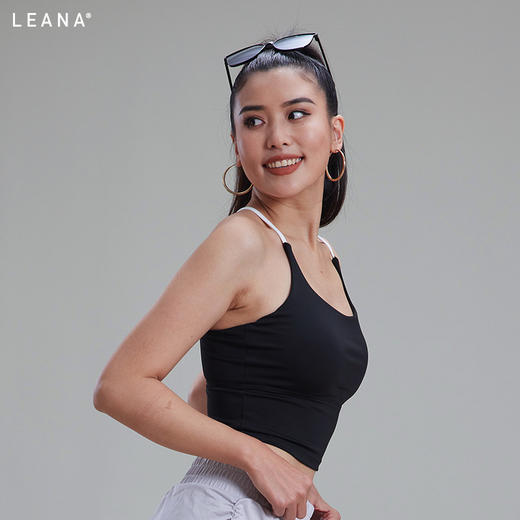 LEANA新品吊带含胸垫一体杯运动普拉提瑜伽背心LN1102 商品图1