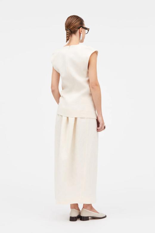 Mark Kenly Domino Tan 原色TOGO褶边领提花上衣 商品图6