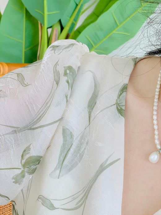 【百图lulu定制】【薄荷连衣裙】清新  法式围裹式 茶歇 短袖连衣裙 商品图8