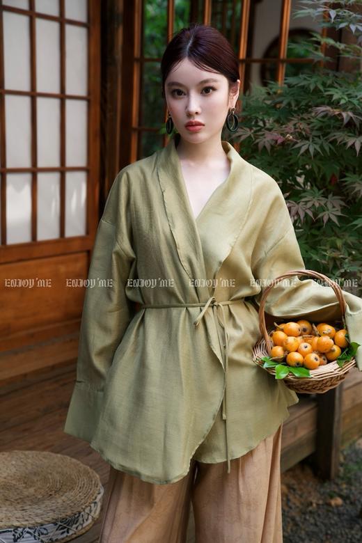 【门店同款】ENJOY夏季云敛-枇杷晚风挽纱衬衫 157944510 商品图8