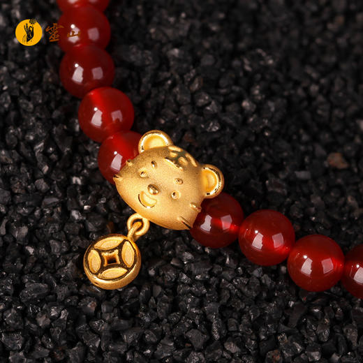 灵山开运金·鸿运·如意虎/纳财虎黄金手绳 商品图2