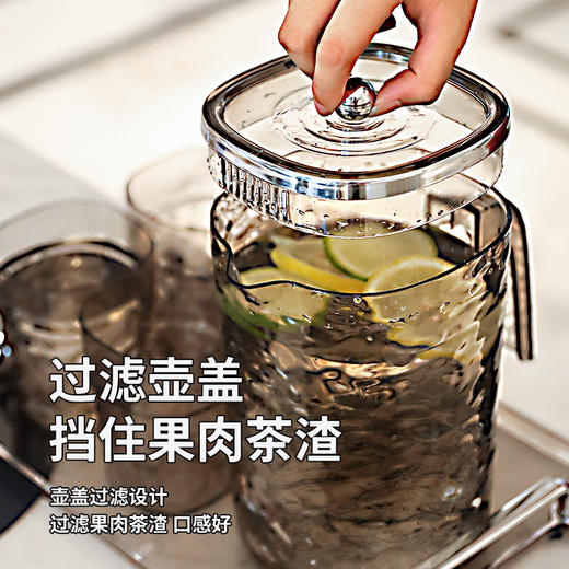 【轻奢波纹冷水壶】居家加厚隔热冷水壶 大容量塑料凉水壶凉水杯套装 商品图3