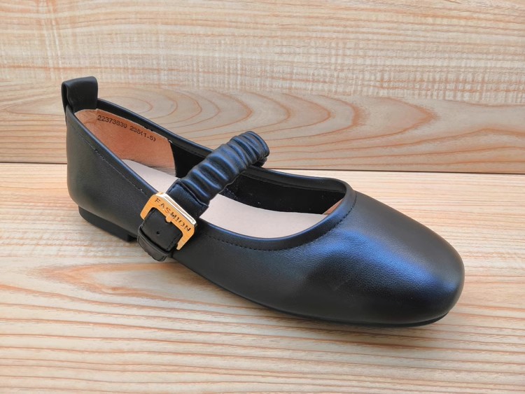 豪行女鞋22373839软牛皮舒适低跟休闲皮鞋女单鞋浅口