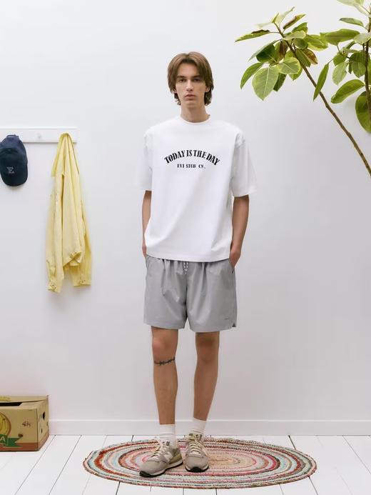 EviStub/E-4XDX92/复古文字水浆印花街头短袖T恤 商品图1