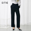 EITIE爱特爱秋季新款显瘦利落百搭通勤高腰黑色休闲裤7905603 商品缩略图0