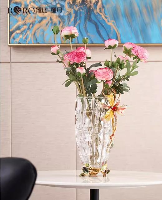 【彼达思】罗比罗丹蝶恋花花瓶珐琅彩工艺花瓶 创意餐桌茶几水养鲜花花器 商品图0