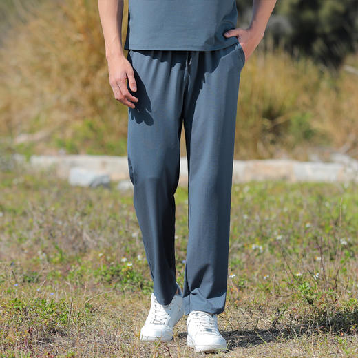 【冰丝速干】【新款DSK】大依优型大码冰丝裤松紧腰休闲运动裤直筒卫裤休闲裤加肥加大运动薄薄长裤胖子裤子夏季款 商品图2