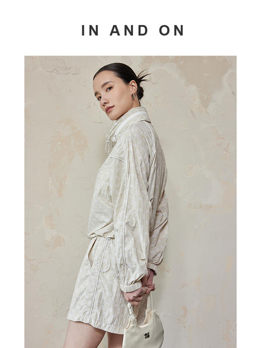 IN AND ON 莲叶 UPF50+印花防晒外套短裤套装54309 商品图11