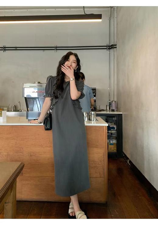 8366#木耳边连衣裙 商品图0