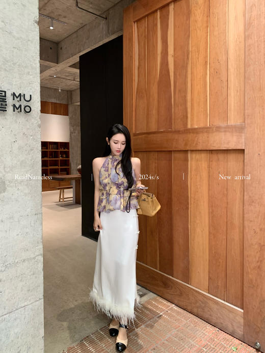 Read Nameless /浪漫紫罗兰+新中式羽毛边半裙（羽毛可拆卸） 商品图8