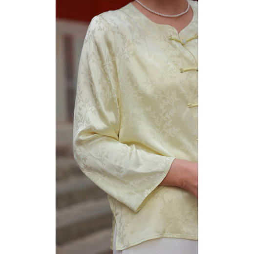 【抖音专属】清溪-中式小衫（24710714-葱青） 商品图7