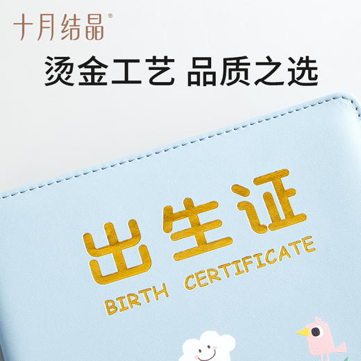 十月结晶新生婴儿出生医学证明通用证件男女宝宝保护套防水耐脏 商品图4
