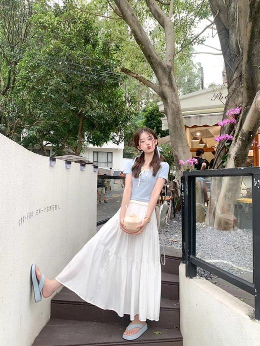 <曾小咸推荐>现货秒杀！微信超特价！【气质输出】蓝色蕾丝绑带长袖 日常119.99 立减60 秒杀59.99！短袖秒杀49.99！！ 商品图13