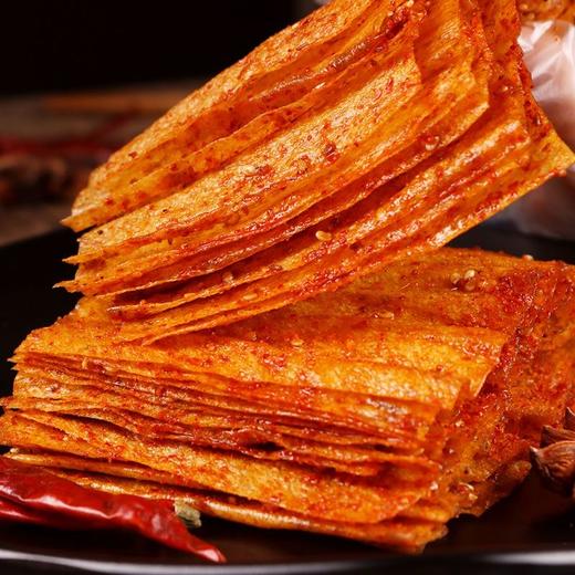 【熟悉的童年美味！手撕豆皮辣条】香辣有味小豆皮，麻辣鲜香 豆香浓郁 油润不腻，薄薄一片鲜香解馋，网红麻辣儿时小零食小吃休闲食品Y 商品图2