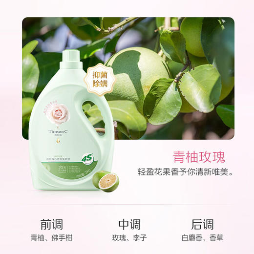蒂姆森·芯香氛洗衣液（粉漾/青柚）3kg送两袋1.25kg洗衣液 商品图6