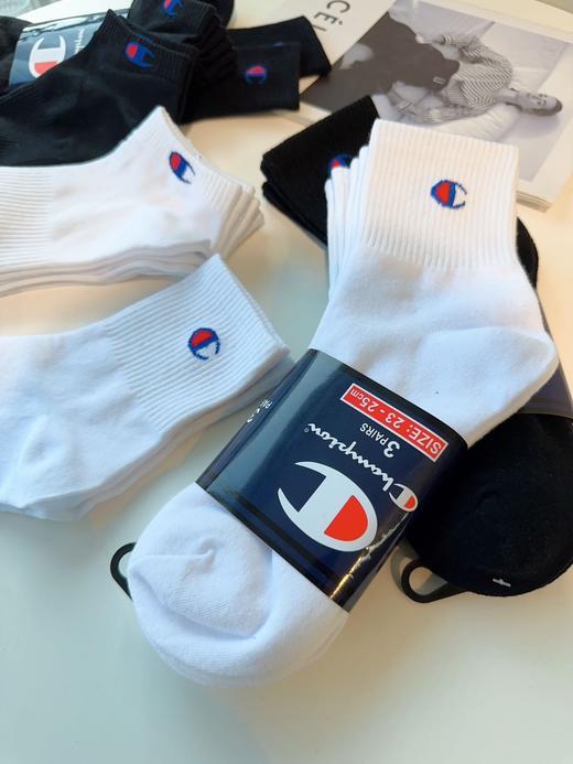 【秒杀】💰39.9到手6双💥【Champion中筒袜➕短袜】天花板颜值！舒适亲肤不臭脚  ⚠️官方旗舰店3双售价💰100➕，男女码都有~ 商品图1