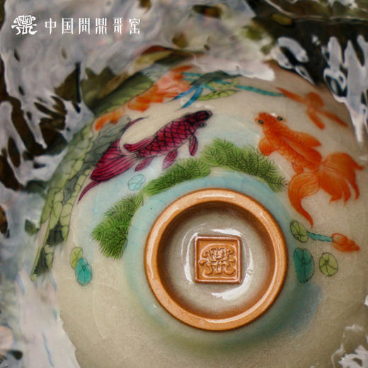 问鼎哥窑致巧款含露杯（绿波芙蕖）（缺货） 商品图5