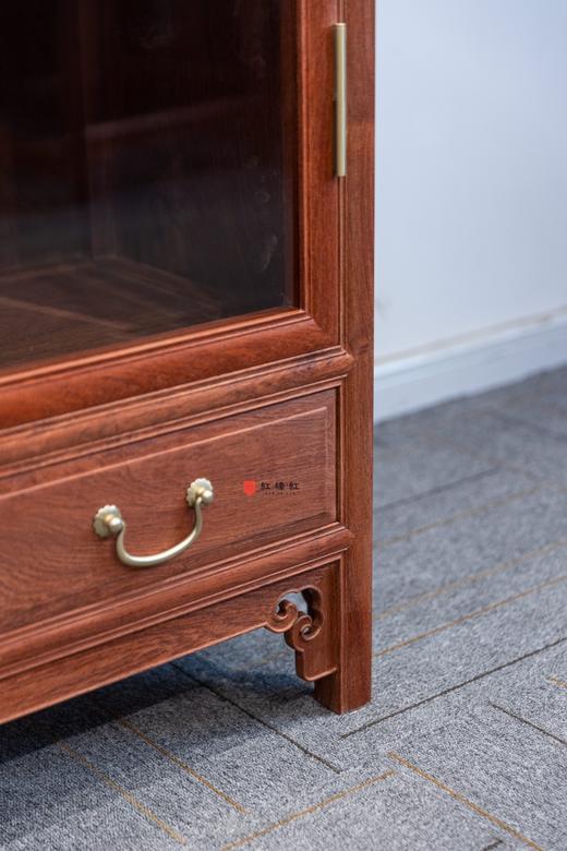 红桥红  家具严选  缅甸花梨（大果紫檀）【128明式玻璃展示柜】 商品图5