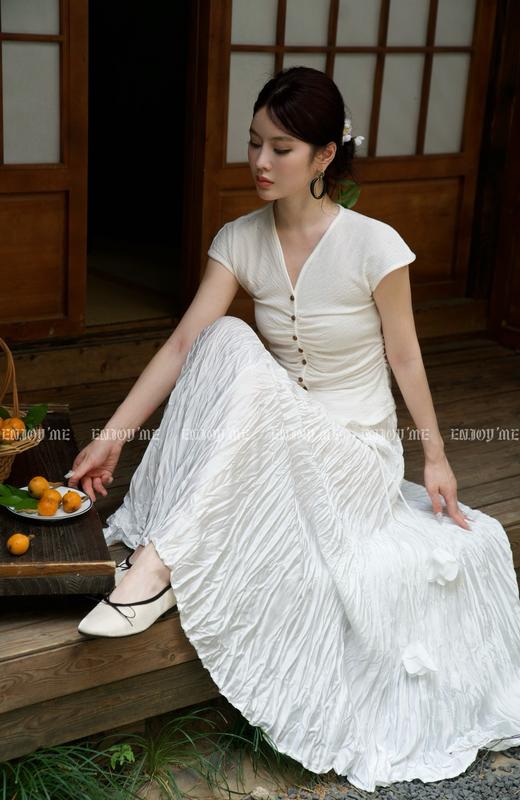 【门店同款】ENJOY夏季云敛-皱皱落花半身裙 157900891 商品图12