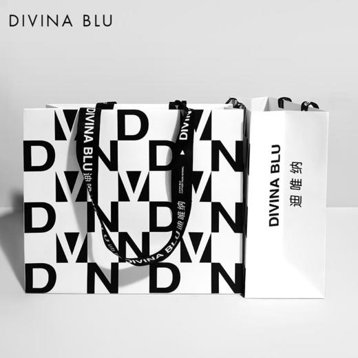 单拍不发货DIVINABLU瑜伽黑白格购物袋 商品图2