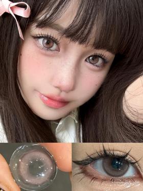 Fully gift  美瞳半年抛 水汽粉纱 直径14.2mm 着色 13.4mm