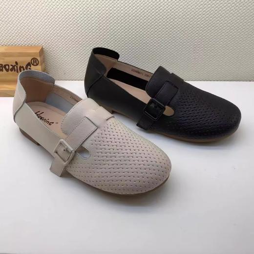 豪行2023年秋季新品时尚休闲真皮浅口软底女单鞋23398871 商品图3