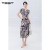 夏上新扎染水墨画修身柔软舒适连衣裙4242105 商品缩略图1